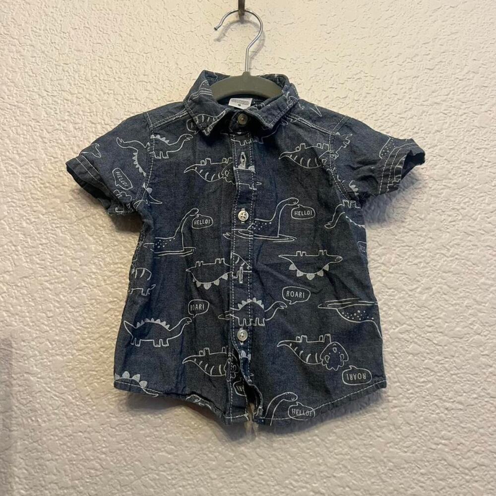 Carter's blue denim button up